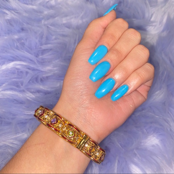 Jewelry - Vintage Gold Multicolored Rhinestone Bracelet